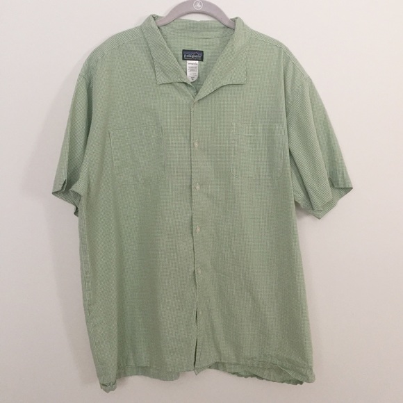 Patagonia Other - Patagonia Green Gingham Organic Cotton Button Down